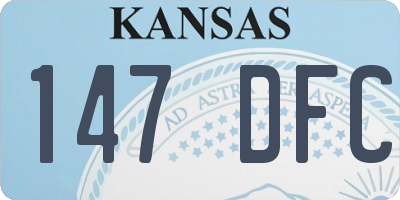 KS license plate 147DFC