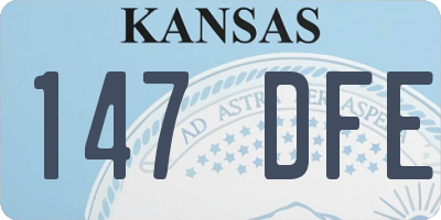 KS license plate 147DFE
