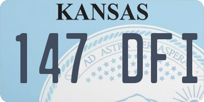 KS license plate 147DFI
