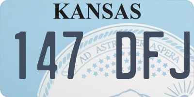 KS license plate 147DFJ