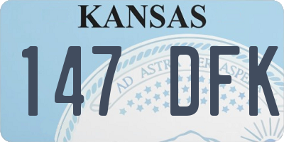 KS license plate 147DFK