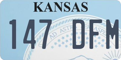 KS license plate 147DFM