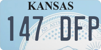 KS license plate 147DFP