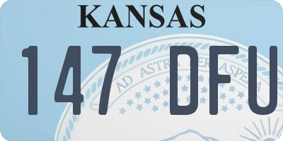 KS license plate 147DFU