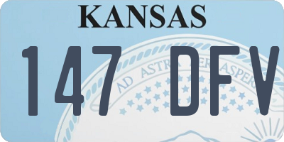 KS license plate 147DFV
