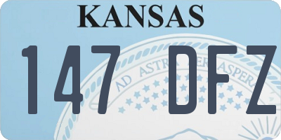 KS license plate 147DFZ