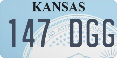 KS license plate 147DGG
