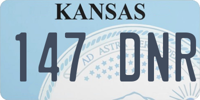 KS license plate 147DNR