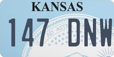 KS license plate 147DNW