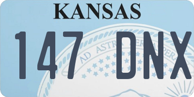 KS license plate 147DNX