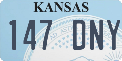 KS license plate 147DNY