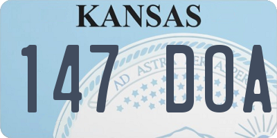 KS license plate 147DOA