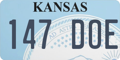 KS license plate 147DOE