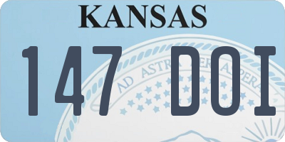 KS license plate 147DOI