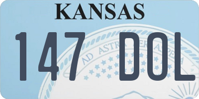 KS license plate 147DOL