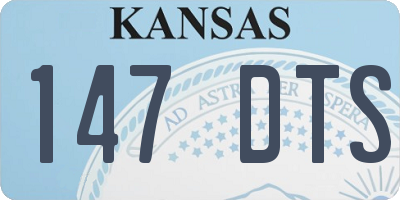 KS license plate 147DTS