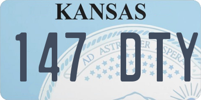 KS license plate 147DTY