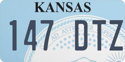 KS license plate 147DTZ