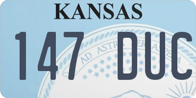 KS license plate 147DUC