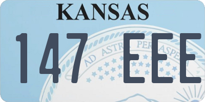 KS license plate 147EEE
