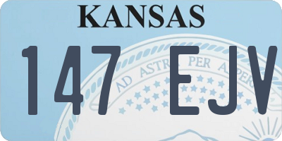 KS license plate 147EJV