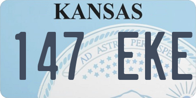KS license plate 147EKE
