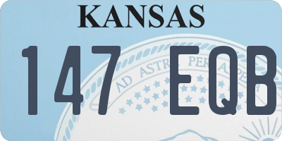 KS license plate 147EQB