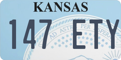 KS license plate 147ETY