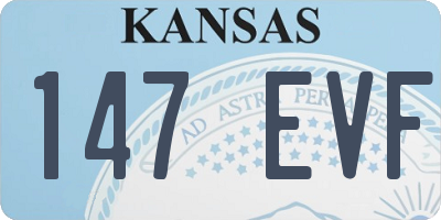 KS license plate 147EVF