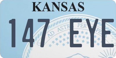KS license plate 147EYE