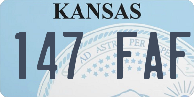 KS license plate 147FAF