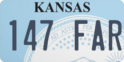 KS license plate 147FAR