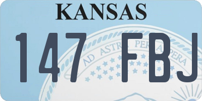 KS license plate 147FBJ
