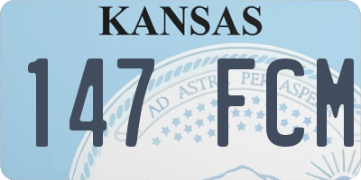 KS license plate 147FCM