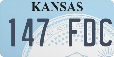 KS license plate 147FDC