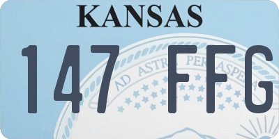 KS license plate 147FFG