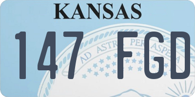 KS license plate 147FGD