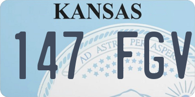 KS license plate 147FGV