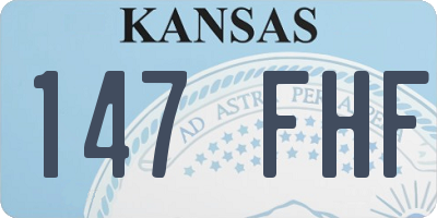 KS license plate 147FHF
