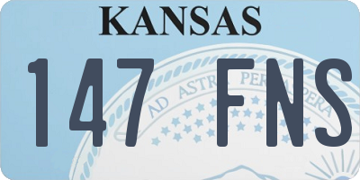 KS license plate 147FNS