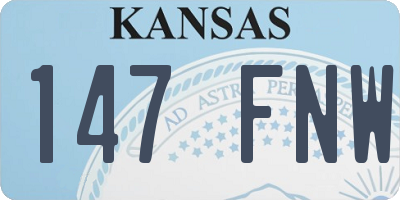 KS license plate 147FNW