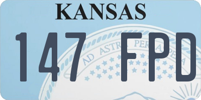 KS license plate 147FPD