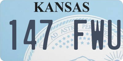 KS license plate 147FWU
