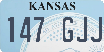 KS license plate 147GJJ