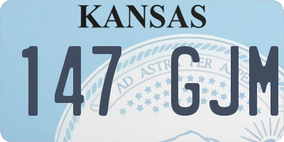 KS license plate 147GJM