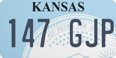 KS license plate 147GJP