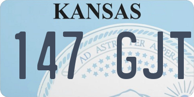KS license plate 147GJT