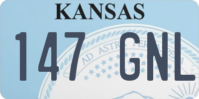 KS license plate 147GNL
