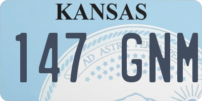 KS license plate 147GNM