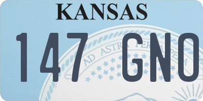 KS license plate 147GNO